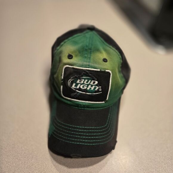 Bud Light Green and Black Baseball Cap - Picture 1 of 3